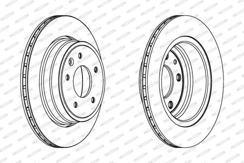 Brake disc ferodo - ddf1004, for
