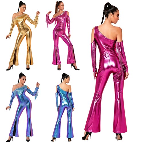 Women metallic 80s disco - uk,