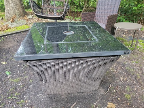 Outdoor propane fire pit - fire, patio