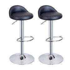 2x Bar Stools Gas Lift Swivel Stools Home Breakfast Pub Counter Chair PU Leather