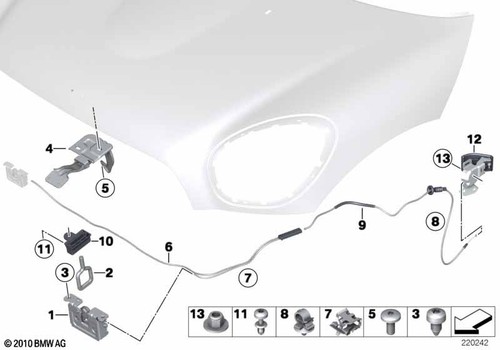 Mini genuine rear bowden - mini,