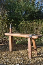 A 19th C. English Rare Heavy Oak Cobbler's Work Bench / Stool / Antique