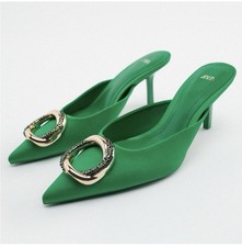 Zara Embellished Heeled Satin