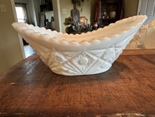 Vintage Milk Glass Banana Boat