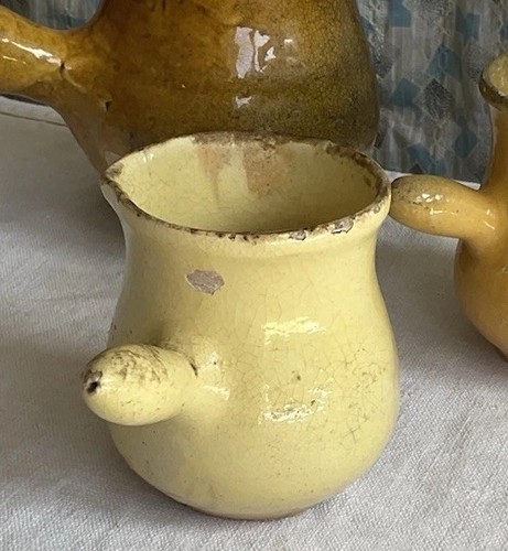 Antique yellow jug jar vtg - yellow,