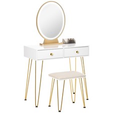 HOMCOM Dressing Table Set With