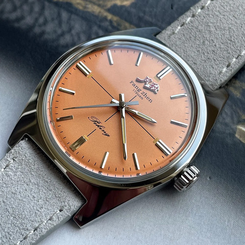 Merkur salmon dial watch - merkur,