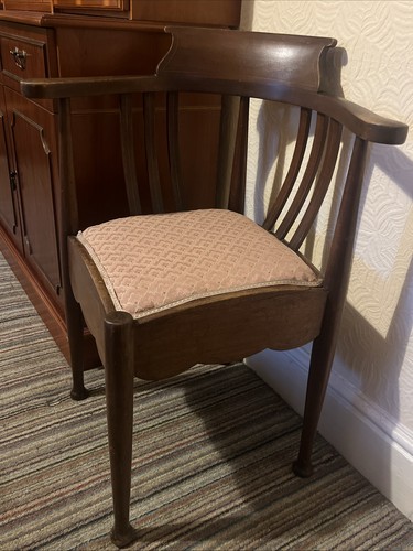 Edwardian reupholstered corner - edwardian,