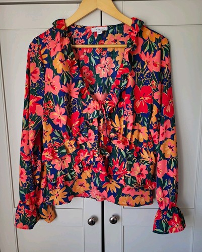 Topshop floral chiffon ruffle - floral,
