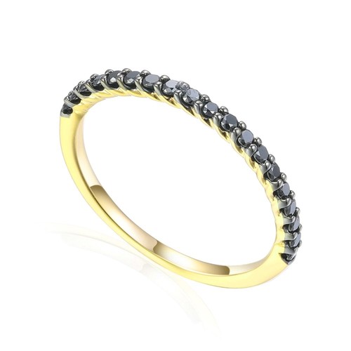 Ladies 18ct yellow gold black - 18ct,