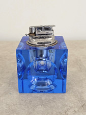 1970s Blue Ice Cube Murano