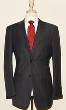 EXCELLENT MENS FRENCHEYE STRIPED SUPER 120's LUXURY JACKET: 42R.