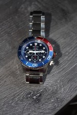 Seiko SOLAR Chronograph Divers 200m Watch - BNIB (Pepsi Colour)