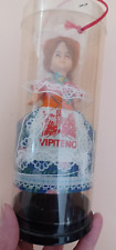 Vintage plastic international Costume Doll Vipiteno Italy in tube 12cm tall