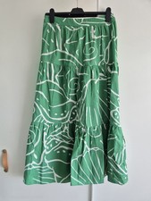 Green & White Boho Tiered Maxi