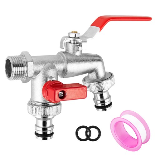 Double garden tap - double, 1/2"