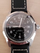 Hamilton Khaki Field Automatic 38mm Mens Watch Black Leather Strap H70455753