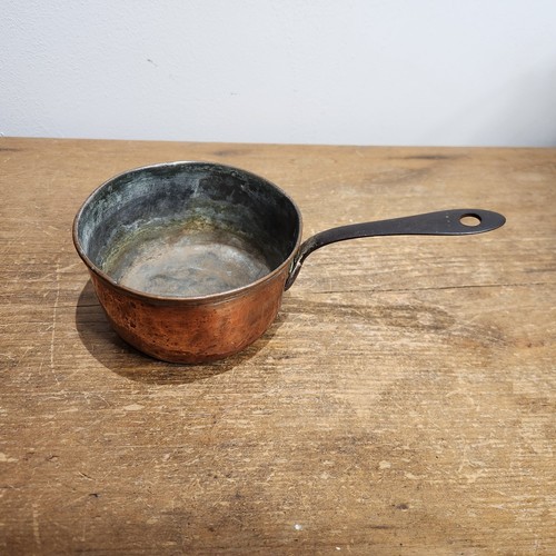 Antique small copper saucepan - antique,
