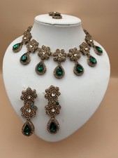 Indian Crystal Stone Gold And