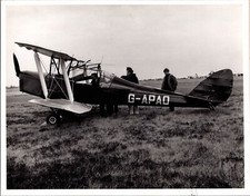 DE HAVILLAND TIGER MOTH G-APAD LARGE VINTAGE PHOTO