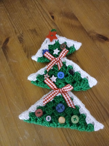 Crochet hanging christmas tree - christmas,