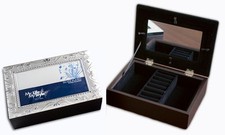 Ladies Womens Wooden Silver