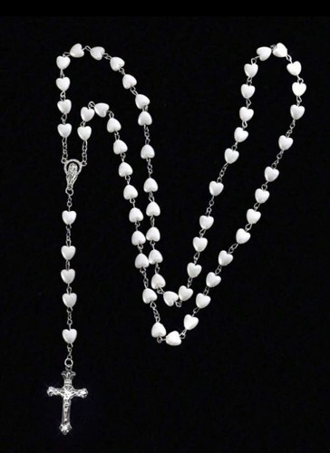 Womens heart shaped rosary - womens, heart-shaped
