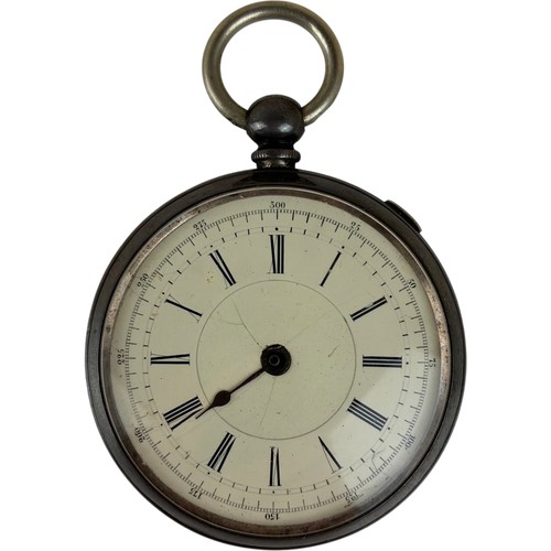 Antique solid silver pocket - antique,