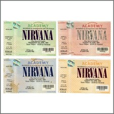 Nirvana Brixton Academy London 1994 Cancelled Concert Ticket Stubs (UK)