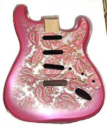 Pink paisley guitar - pink, &