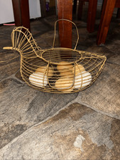 vintage wire hen-shaped egg
