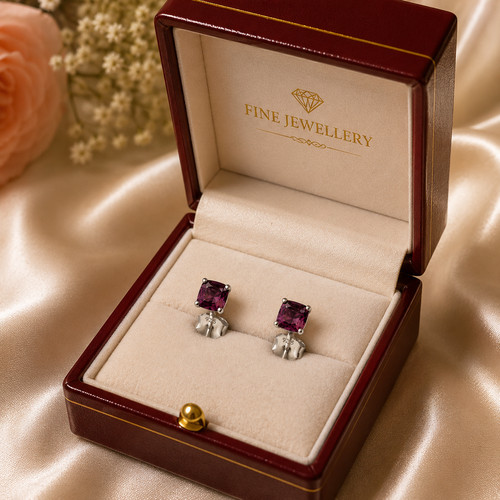 Asscher cut garnet - asscher,