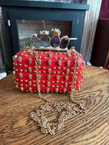Red and gold - , studded