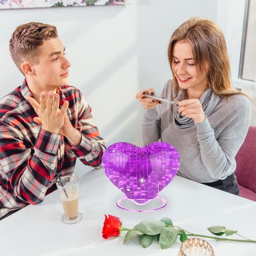 Crystal puzzle heart - crystal,
