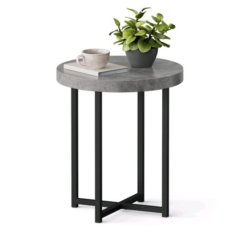 Round grey concrete effect - concrete,