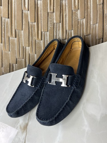 Hermes men suede leather slip - men,
