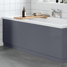 Grey Gloss Bath Panel 1700mm -