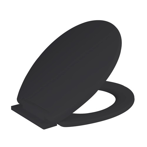 Black soft close toilet - toilet, seat