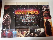 Star Trek II 2 The Wrath Of Khan - RARE ORIG. 80’s RR UK QUAD POSTER 30”x40”