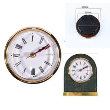 Premium Quartz Clock Insert with Roman Numerals 65MM Diameter Replacement