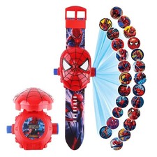 Disney Marvel Figure Spiderman Minnie McQueen 24 Projection Watch Digital