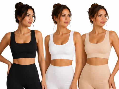 Ladies seamless sports bra - seamless,