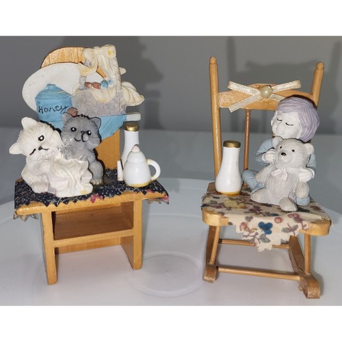 Miniature wooden furniture - wooden, set