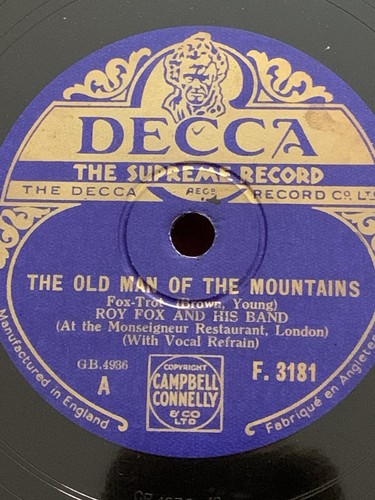 78rpm decca f3181 roy fox - decca,
