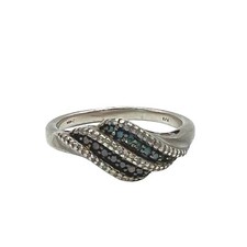 JWBR Pave Twist Ring Blue