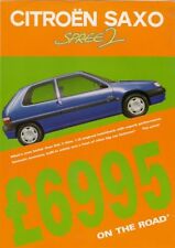 Citroen Saxo Spree 2 1.0 Limited Edition 1998 UK Market Single Sheet Brochure