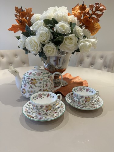 Floral ceramic teapot with lid - ceramic,