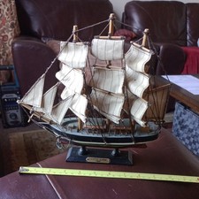 Vintage Kenleys "Cutty Sark" 1869 Model Ship. 24cm Long & Tall, 6cm Beam.