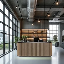 70.87in Curved Reception Desk