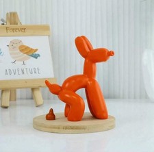 Mini Resin Balloon Dog Pooping Funny Statue Art Sculpture Modern Home Decor 